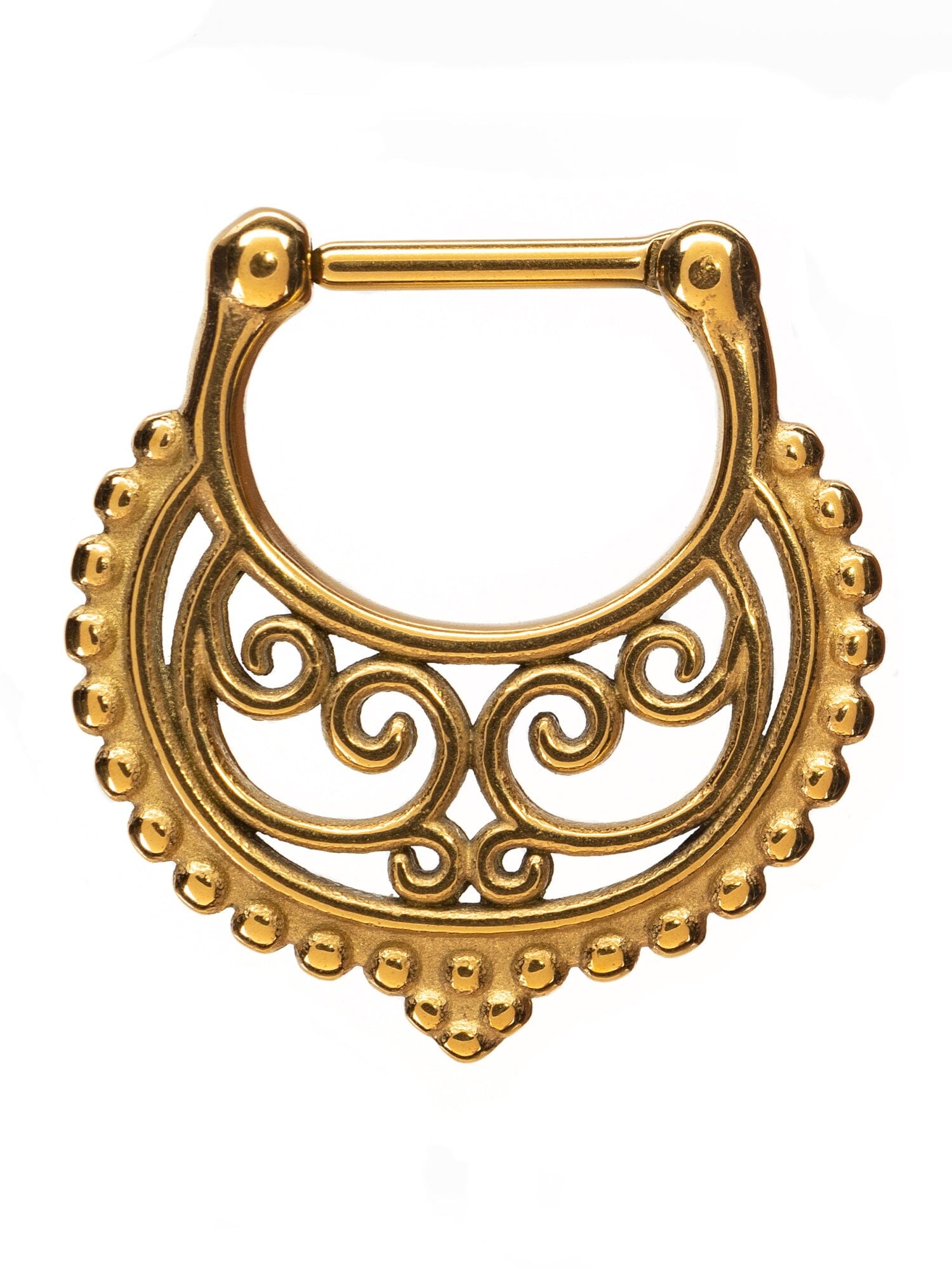 Precious Piercing Septum Nose Hoop Ring Real 22k Yellow Gold – Karizma  Jewels